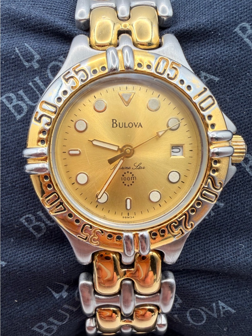Bulova Marine Star Two-Tone Gold and Silver Women's Dive Watch